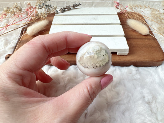 Mini Flower Agate Sphere