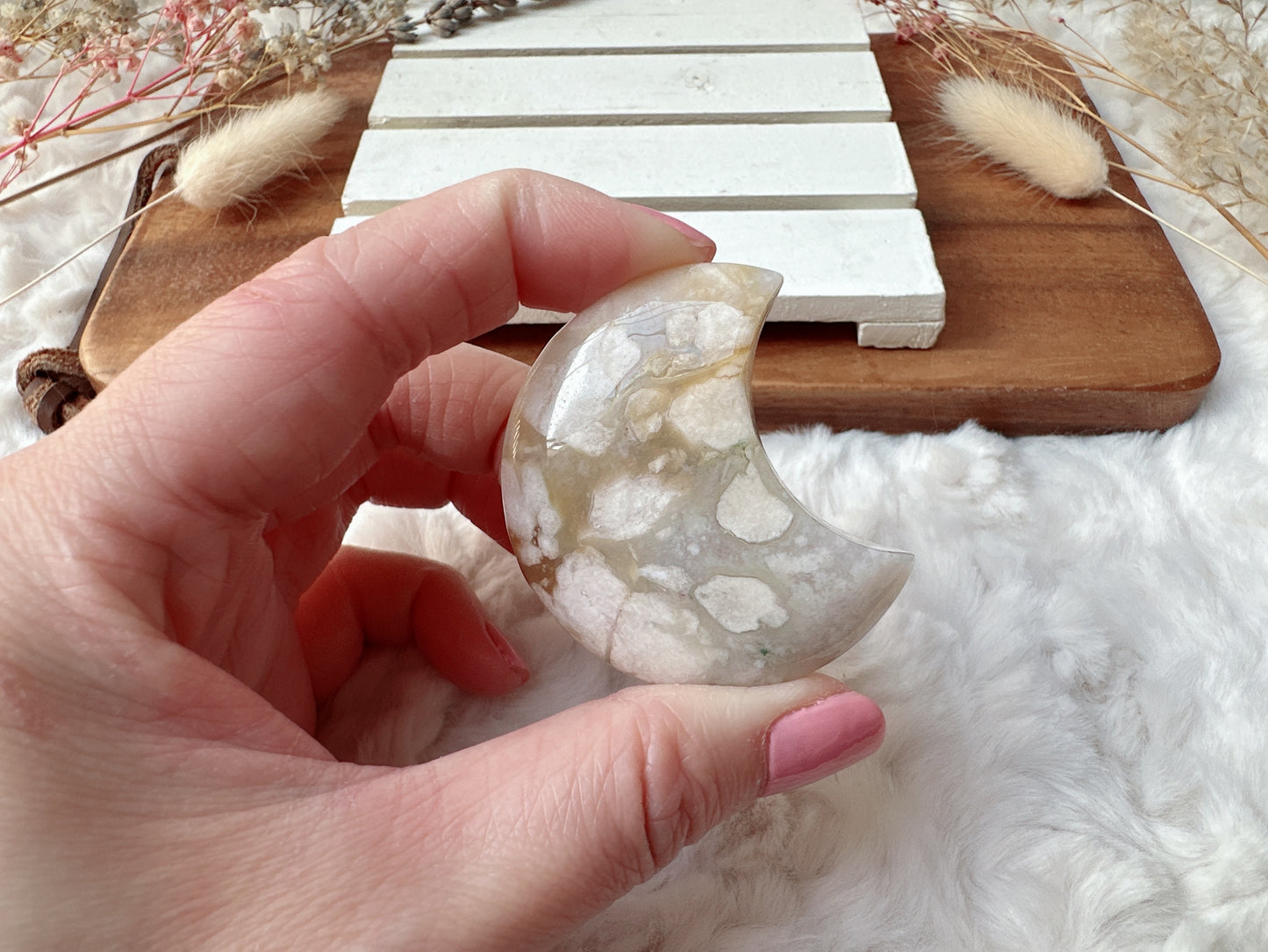 Flower Agate Moon
