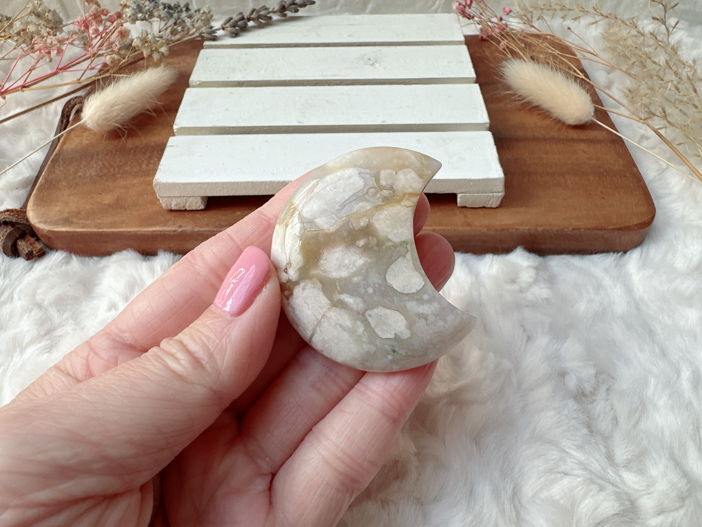 Flower Agate Moon