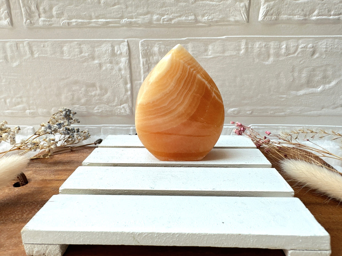 Small Orange Calcite Flame