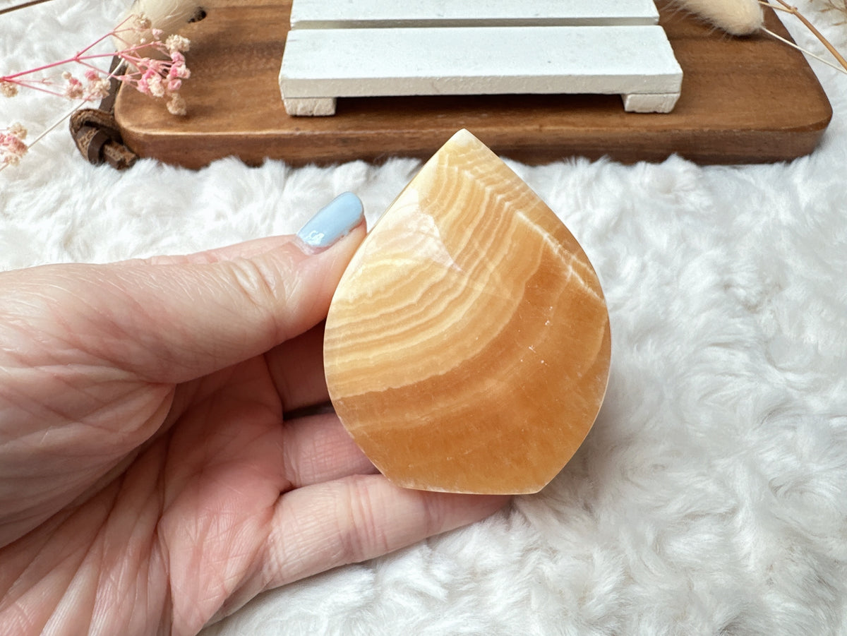 Small Orange Calcite Flame