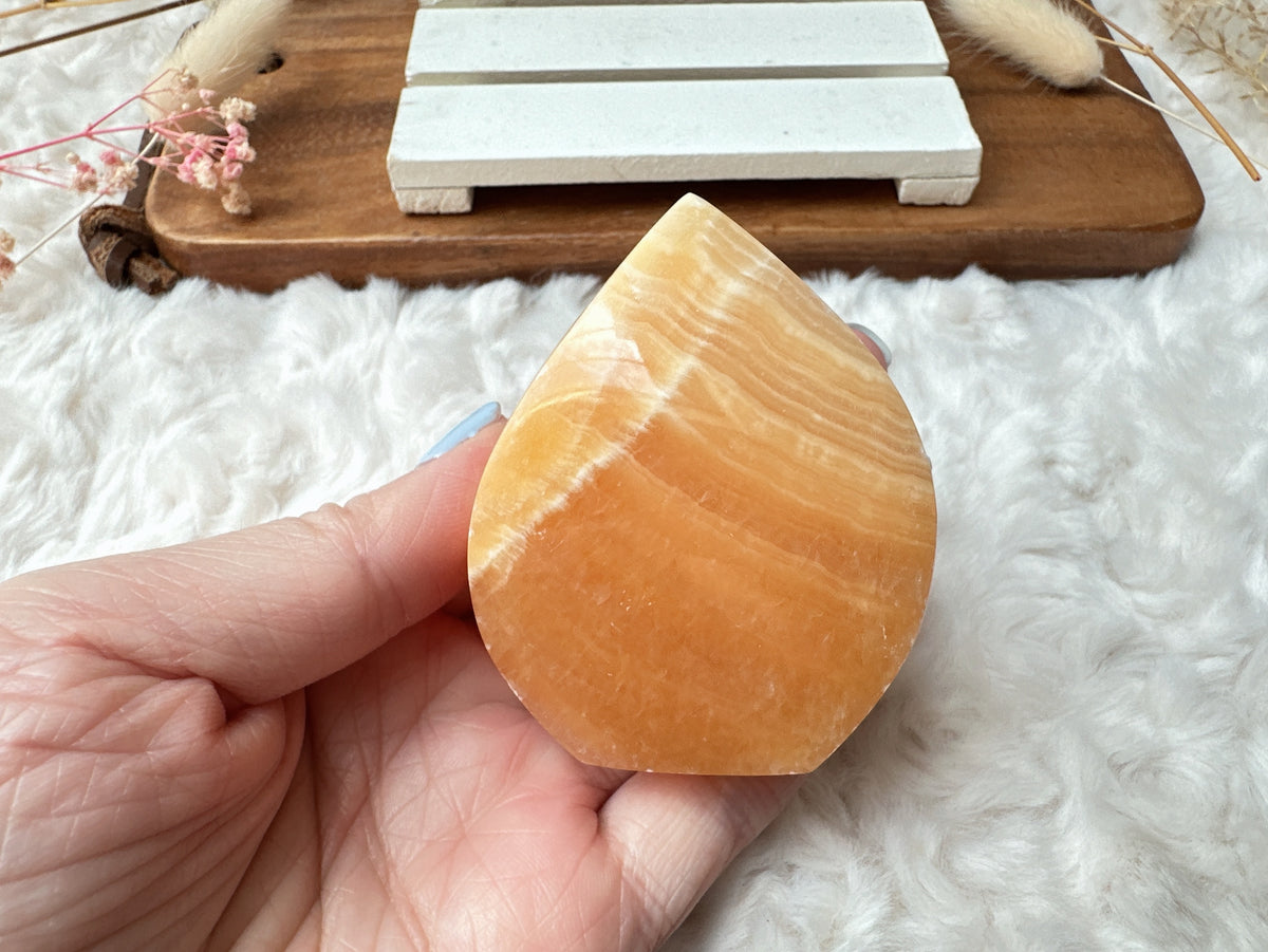 Small Orange Calcite Flame