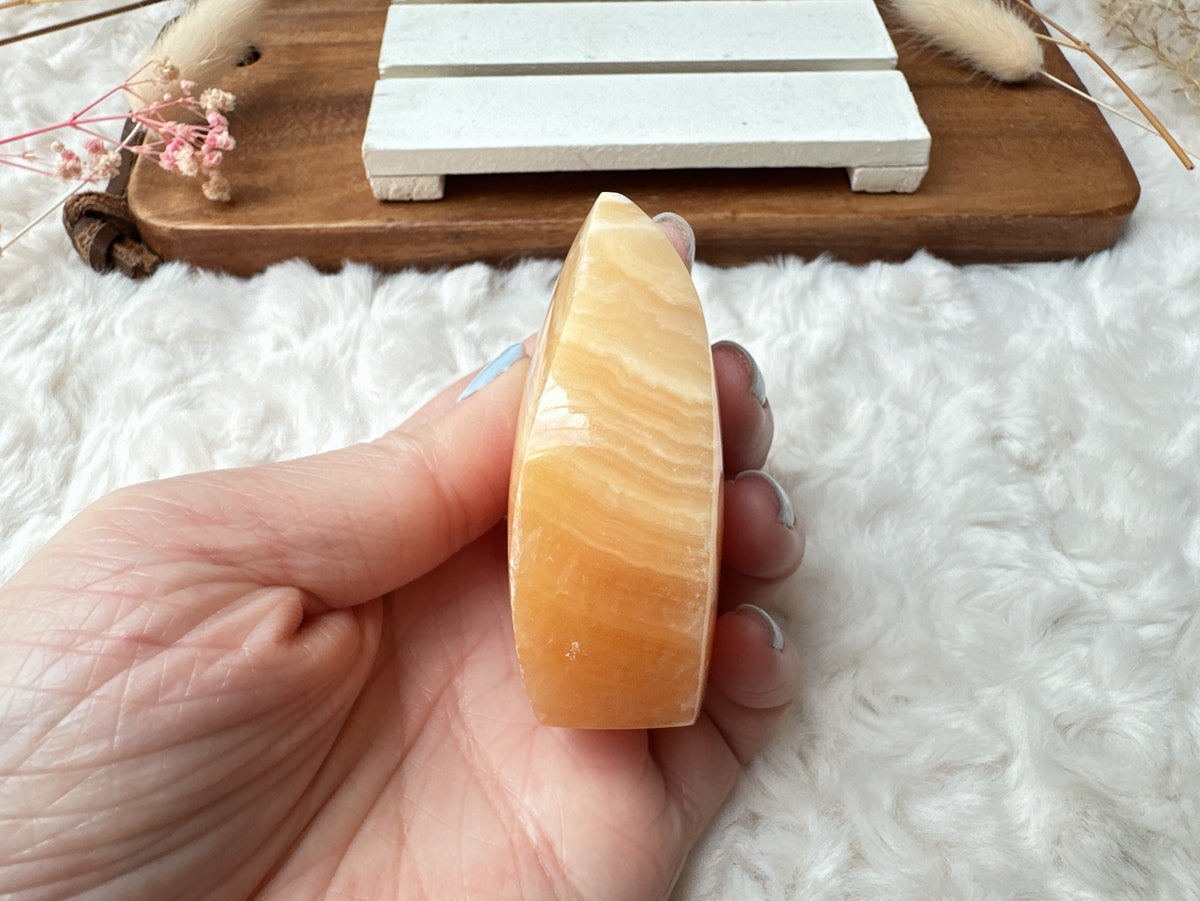Small Orange Calcite Flame