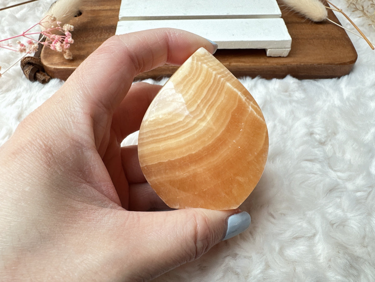 Small Orange Calcite Flame