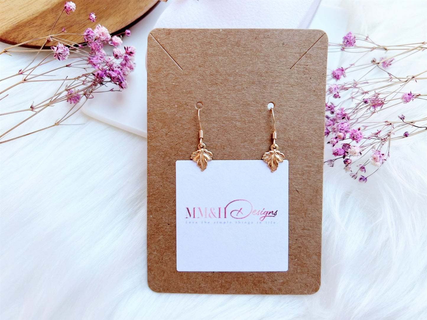 Leaf Charm Earrings