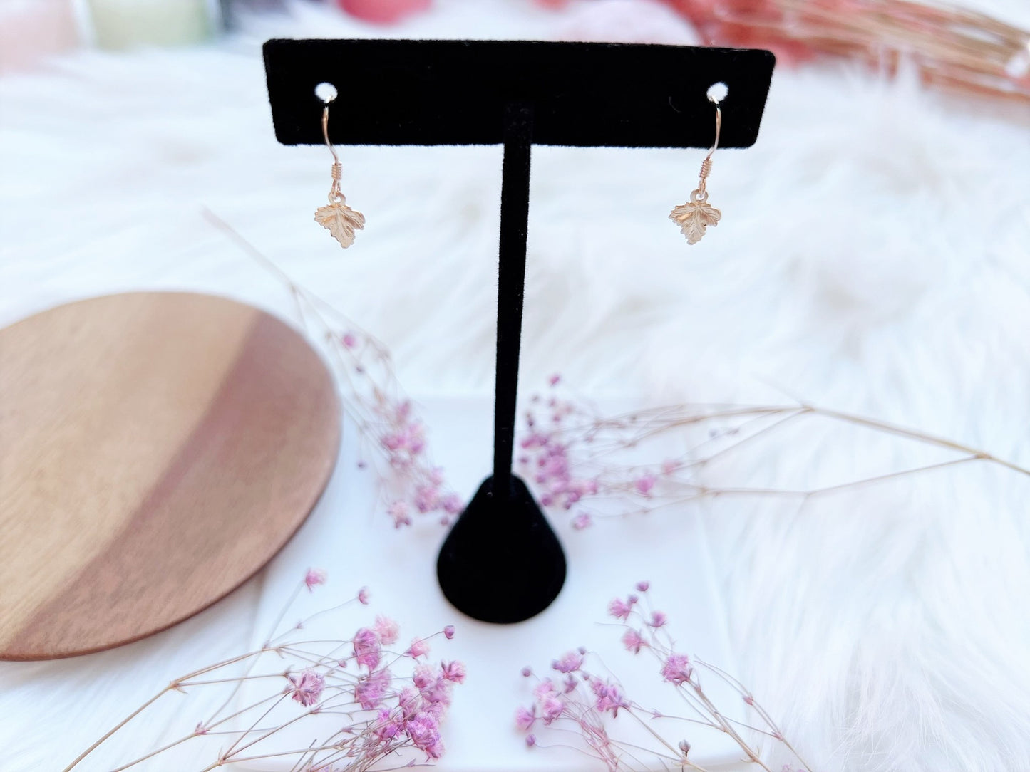 Leaf Charm Earrings