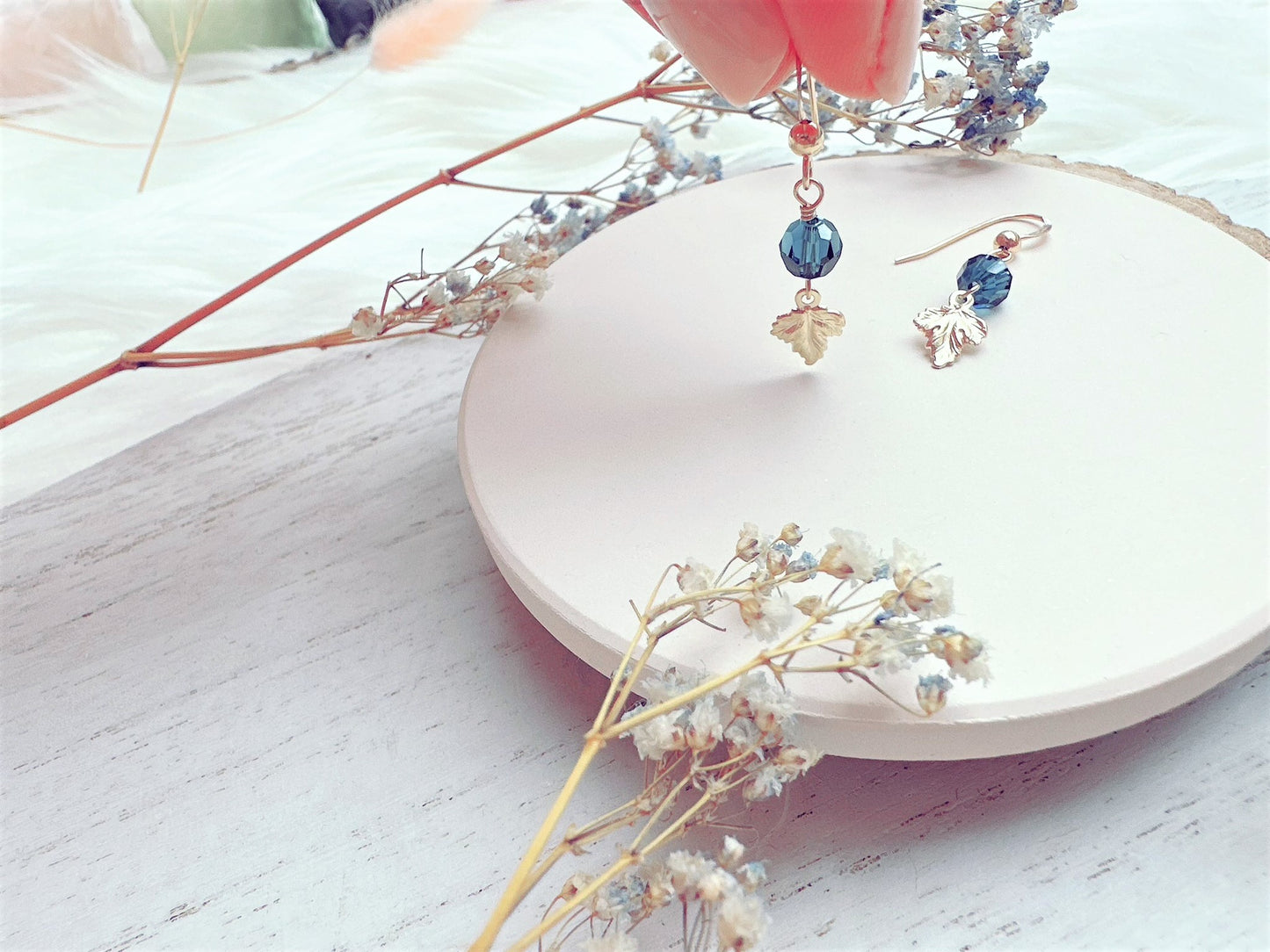 Leaf Charm Earrings