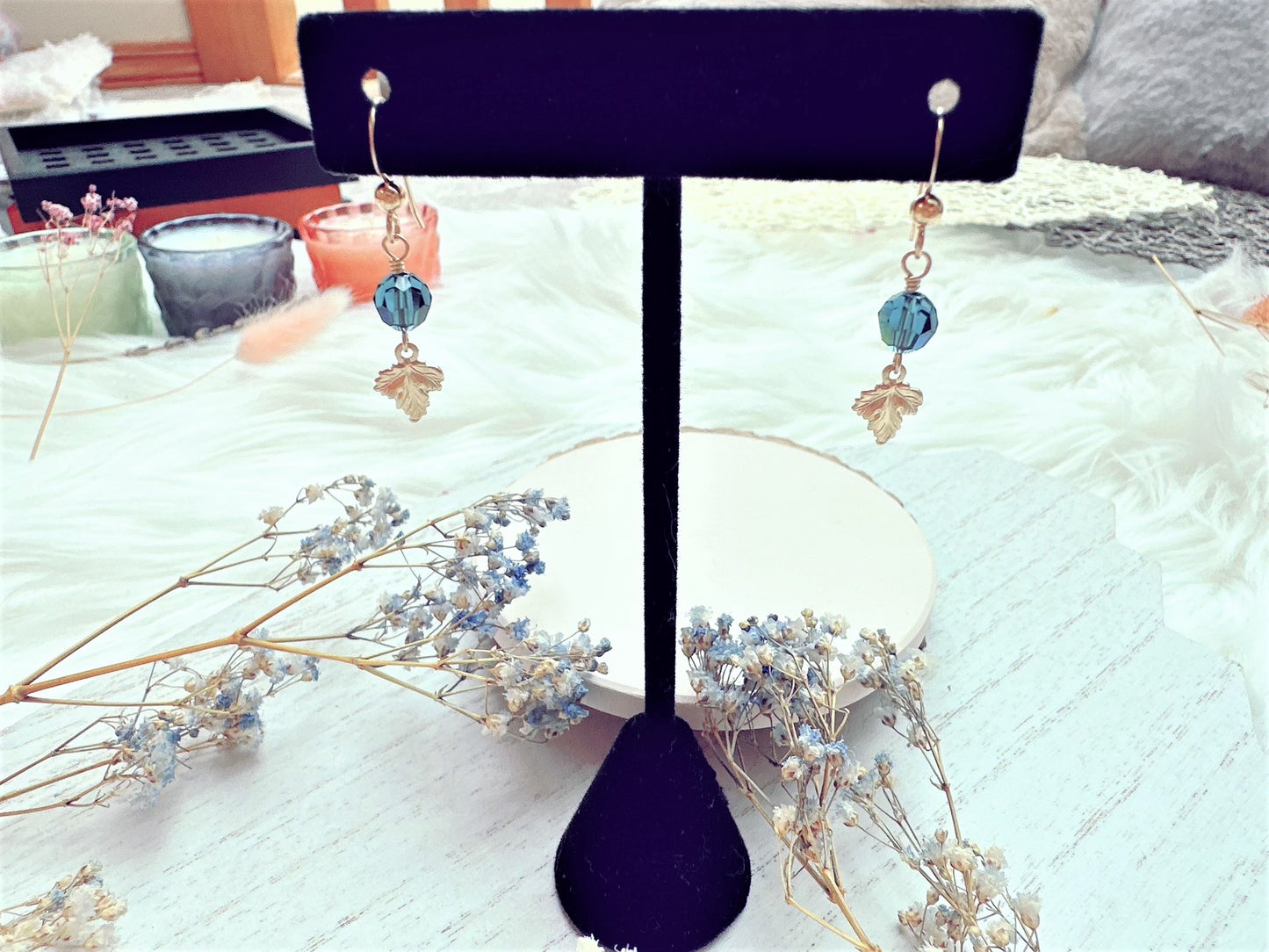 Leaf Charm Earrings