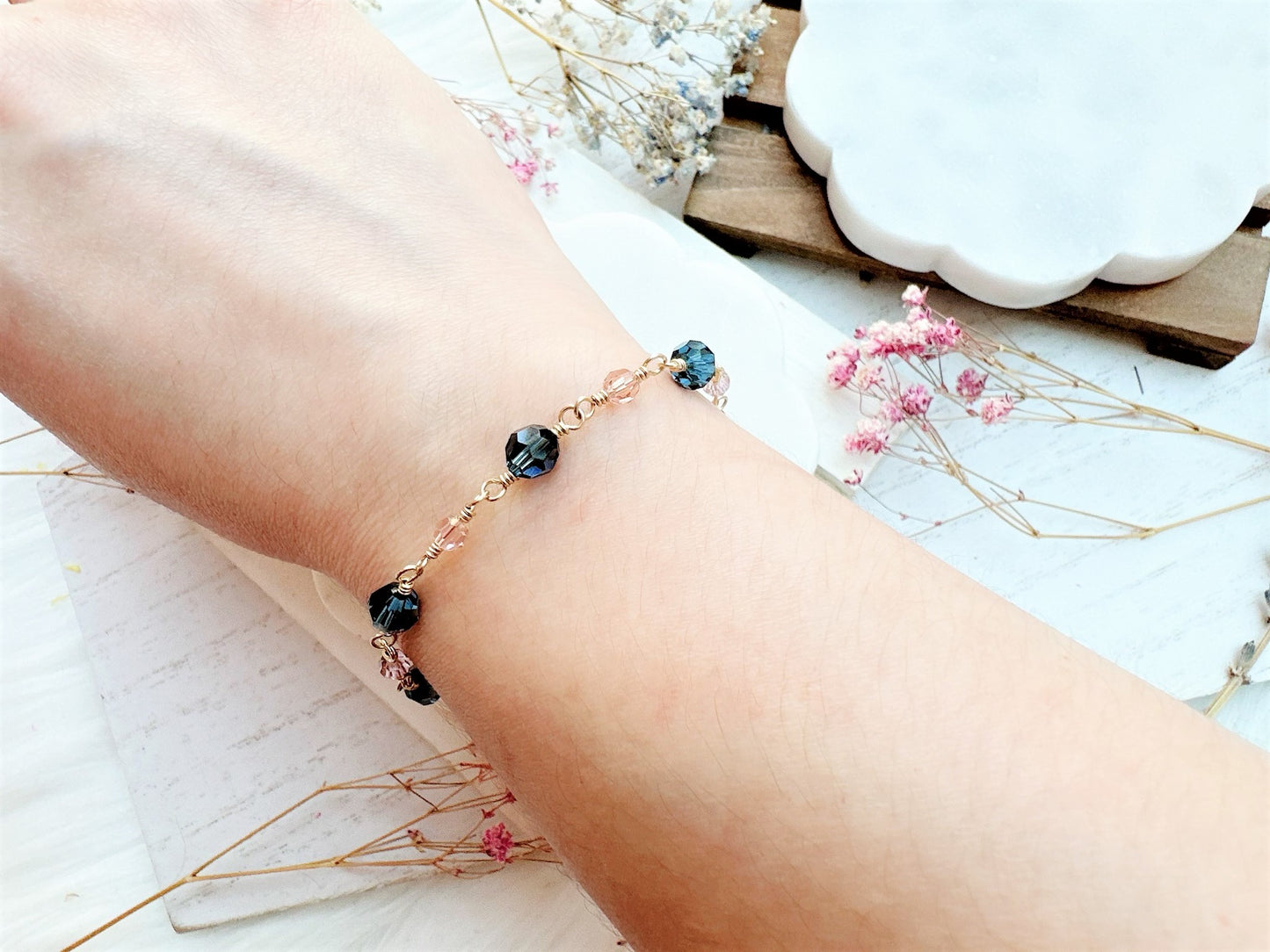 Crystal Bracelet with Star Toggle Clasp