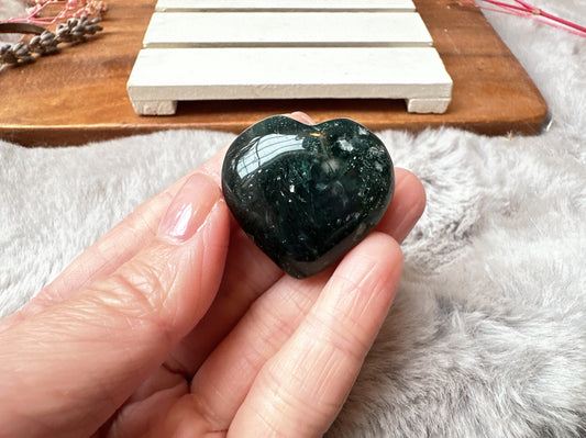 Mini Moss Agate Heart