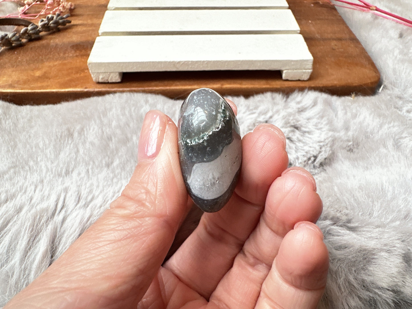 Mini Moss Agate Heart