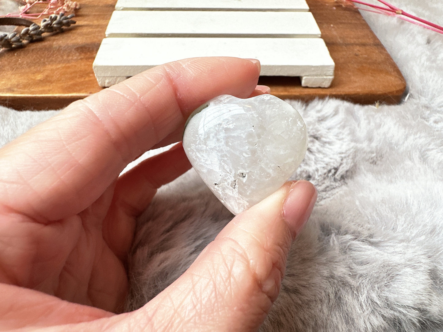 Mini Moss Agate Heart