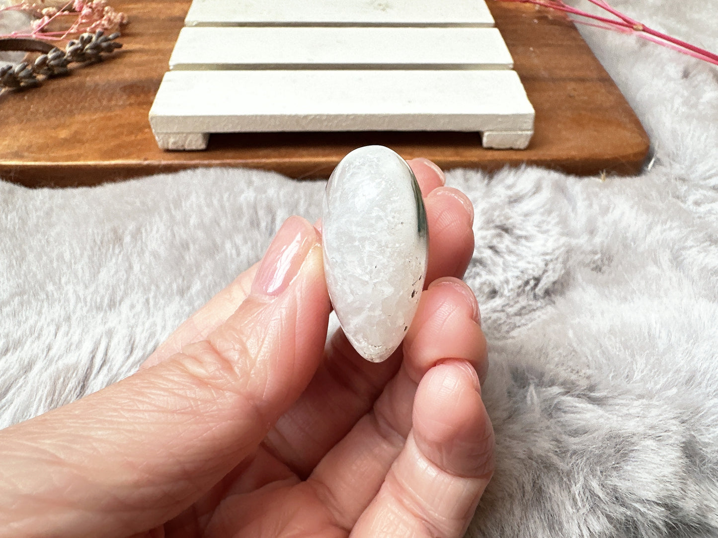 Mini Moss Agate Heart