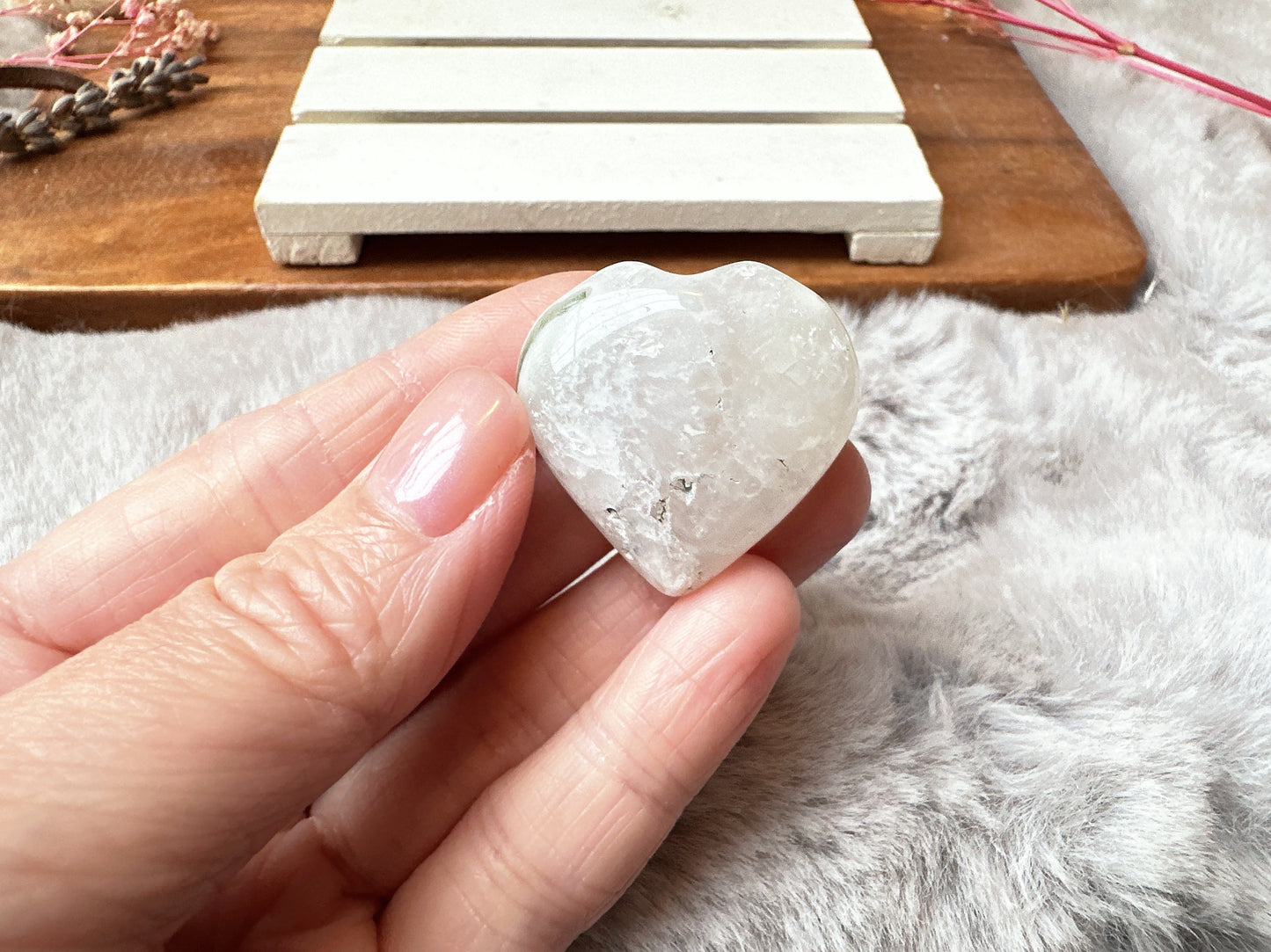 Mini Moss Agate Heart