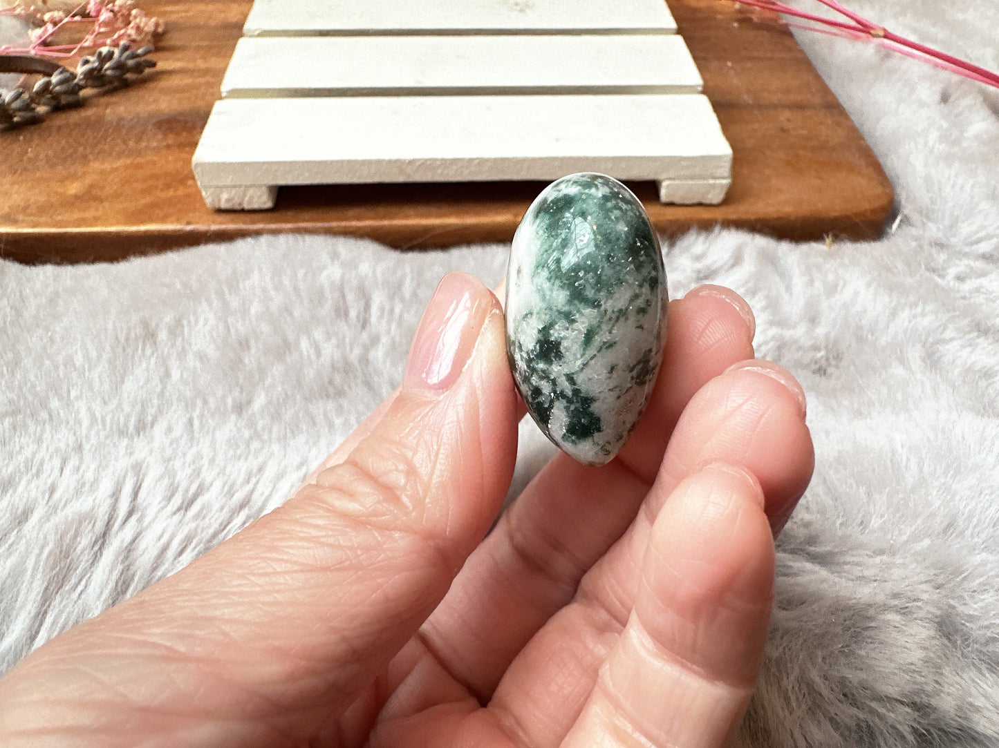 Mini Moss Agate Heart