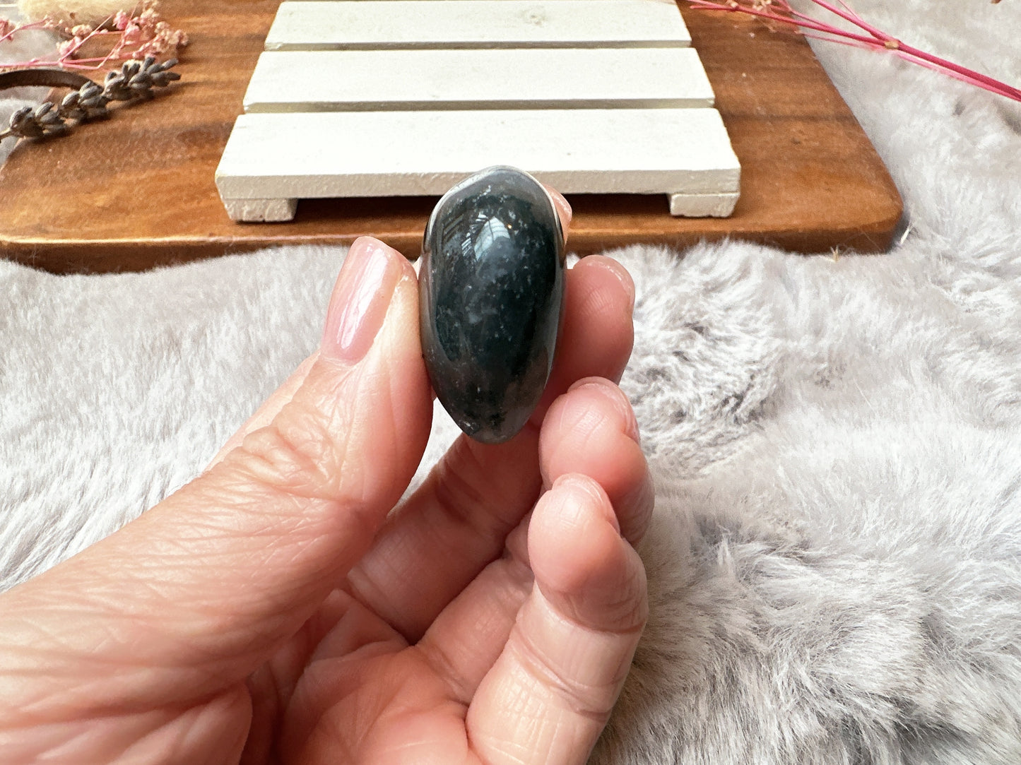 Mini Moss Agate Heart