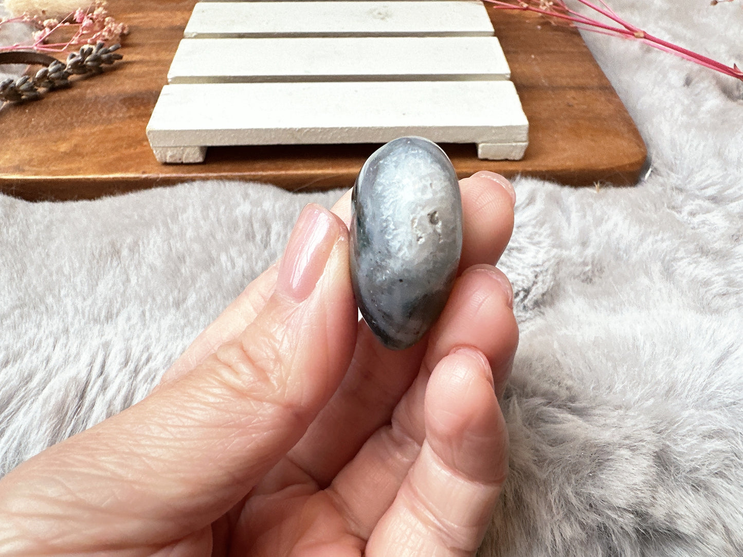 Mini Moss Agate Heart