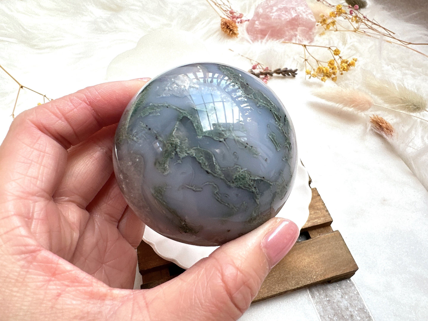 Moss Agate Sphere