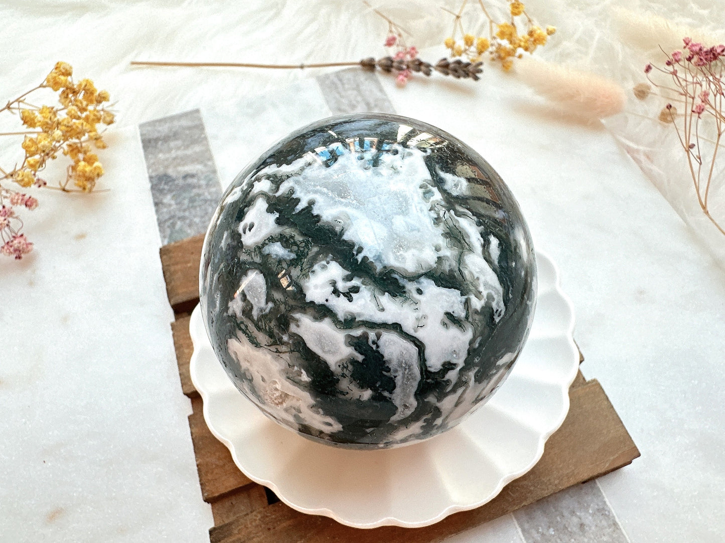 Moss Agate Sphere