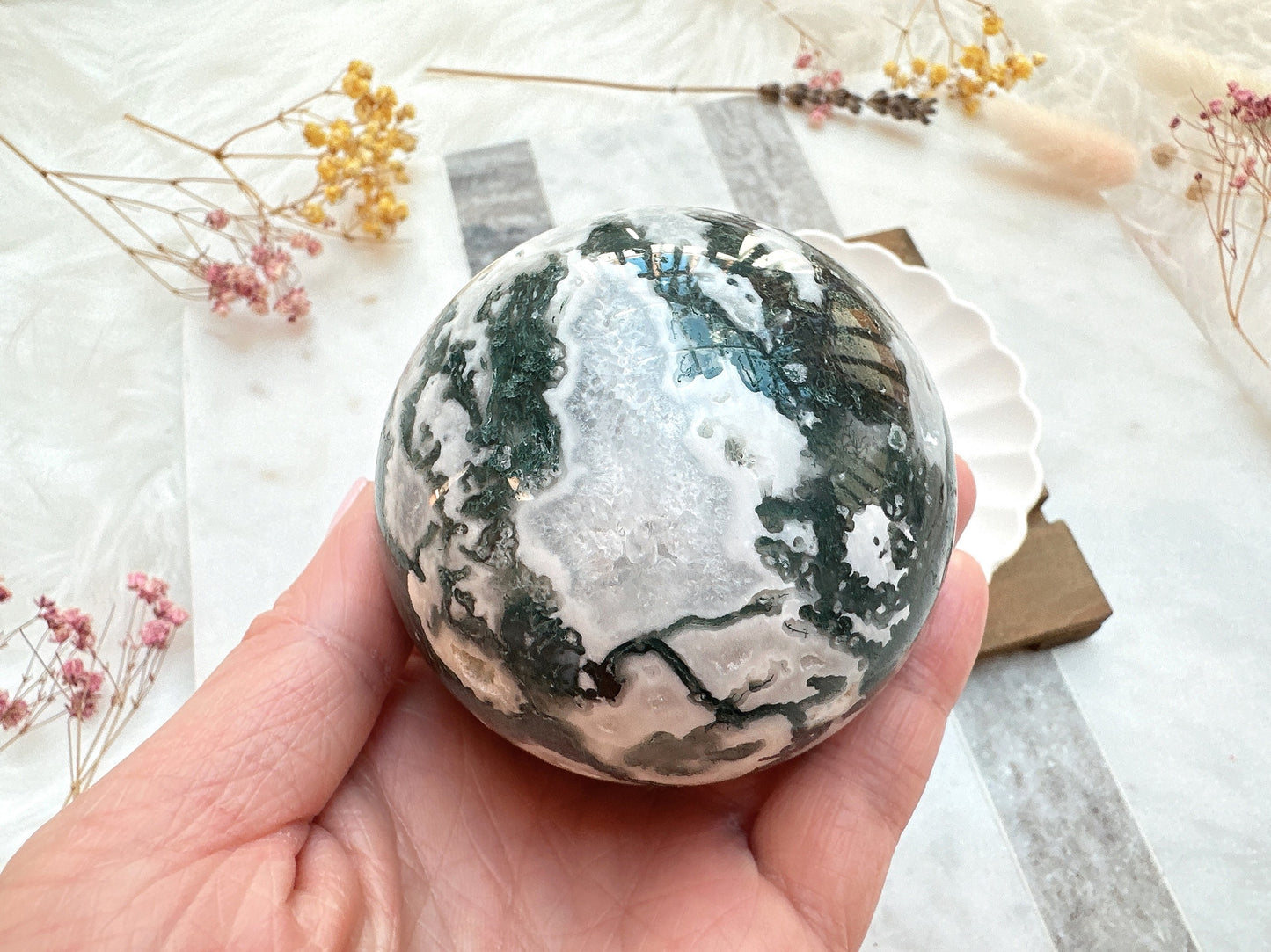 Moss Agate Sphere