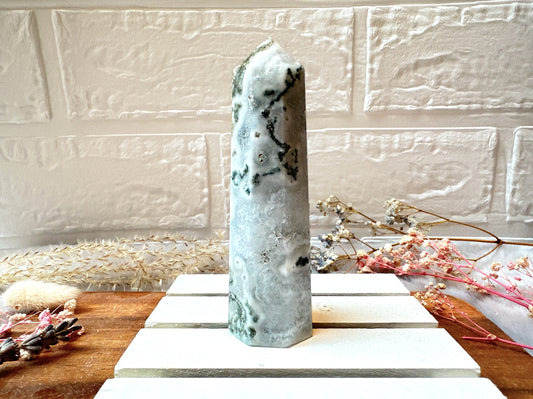 Moss Agate Tower Obelisk