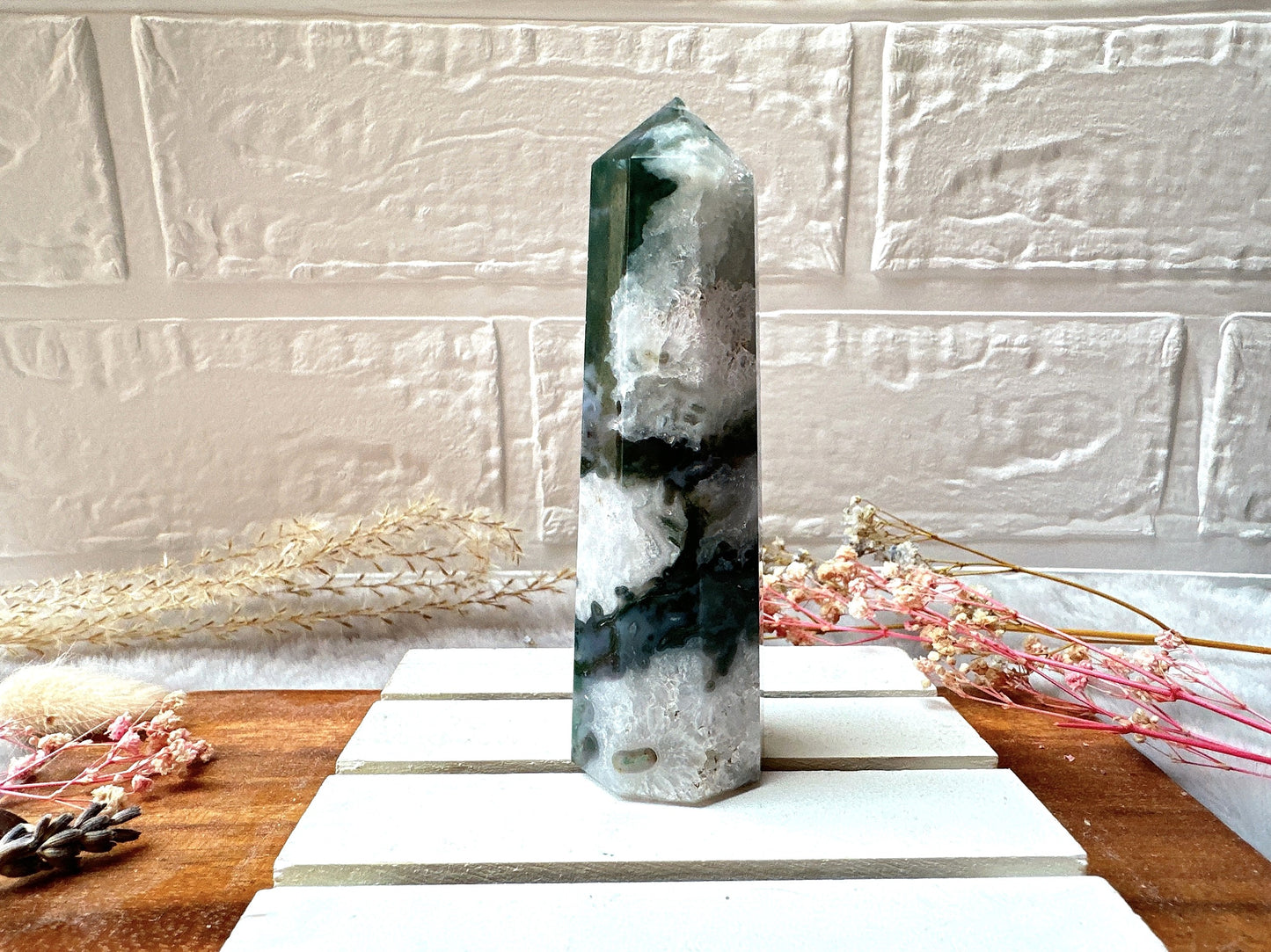 Moss Agate Tower Obelisk