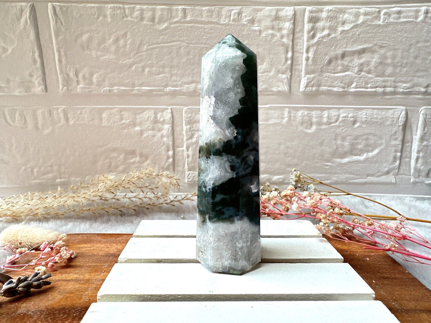 Moss Agate Tower Obelisk