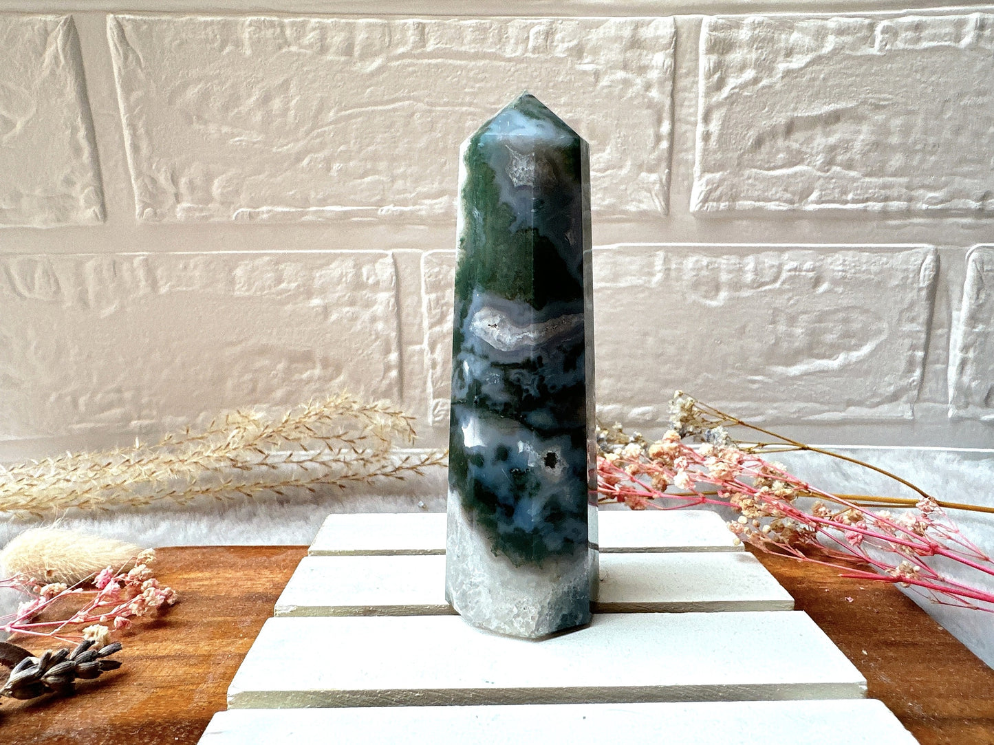 Moss Agate Tower Obelisk