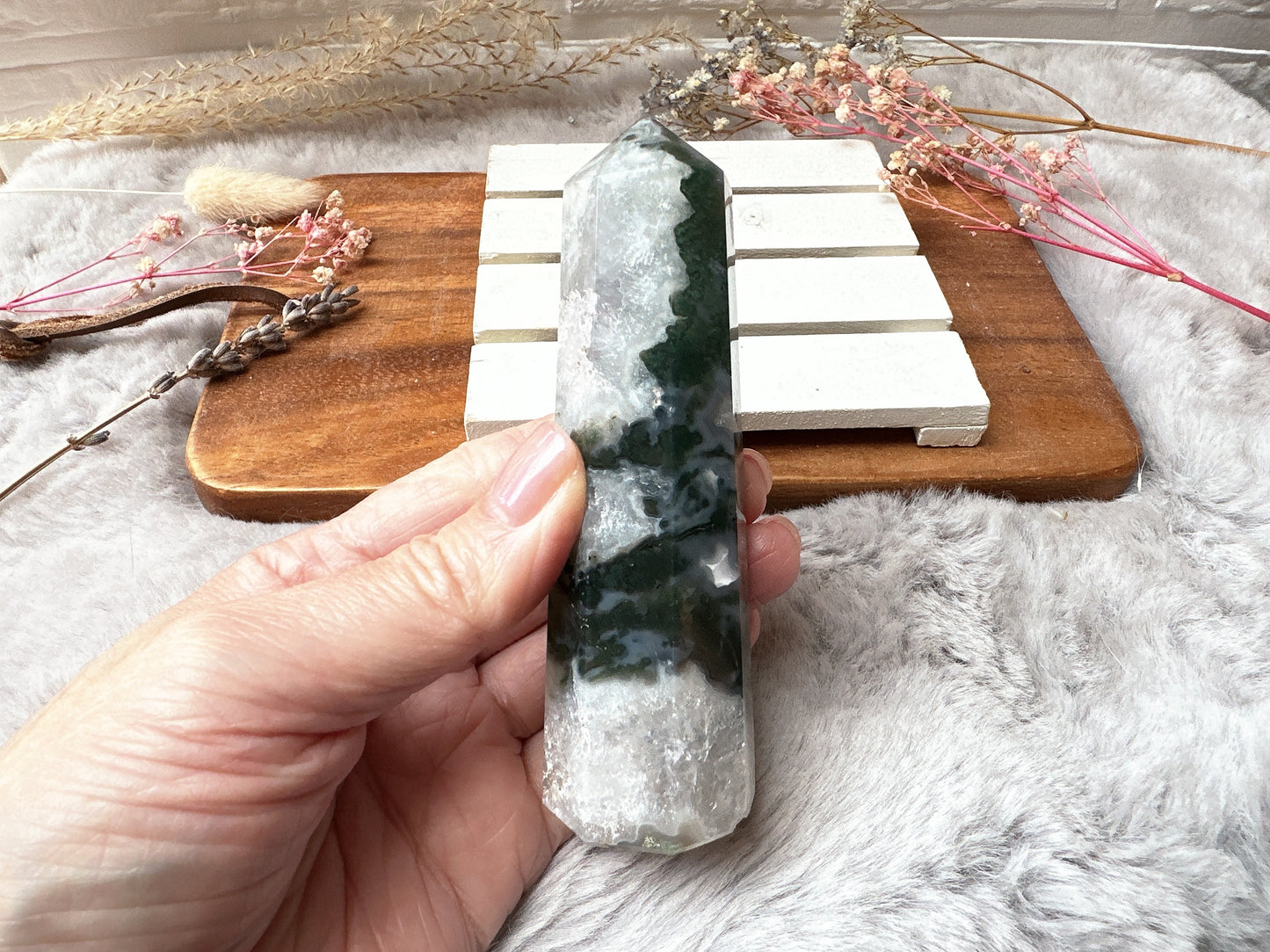 Moss Agate Tower Obelisk