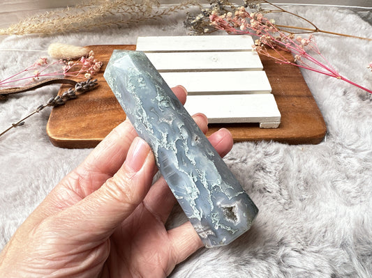 Moss Agate Tower Obelisk