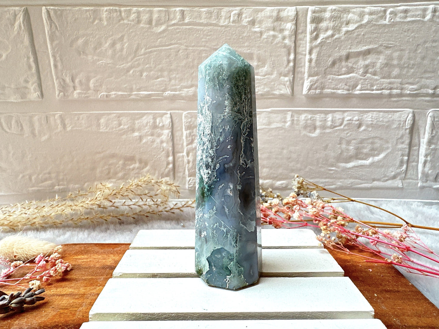 Moss Agate Tower Obelisk