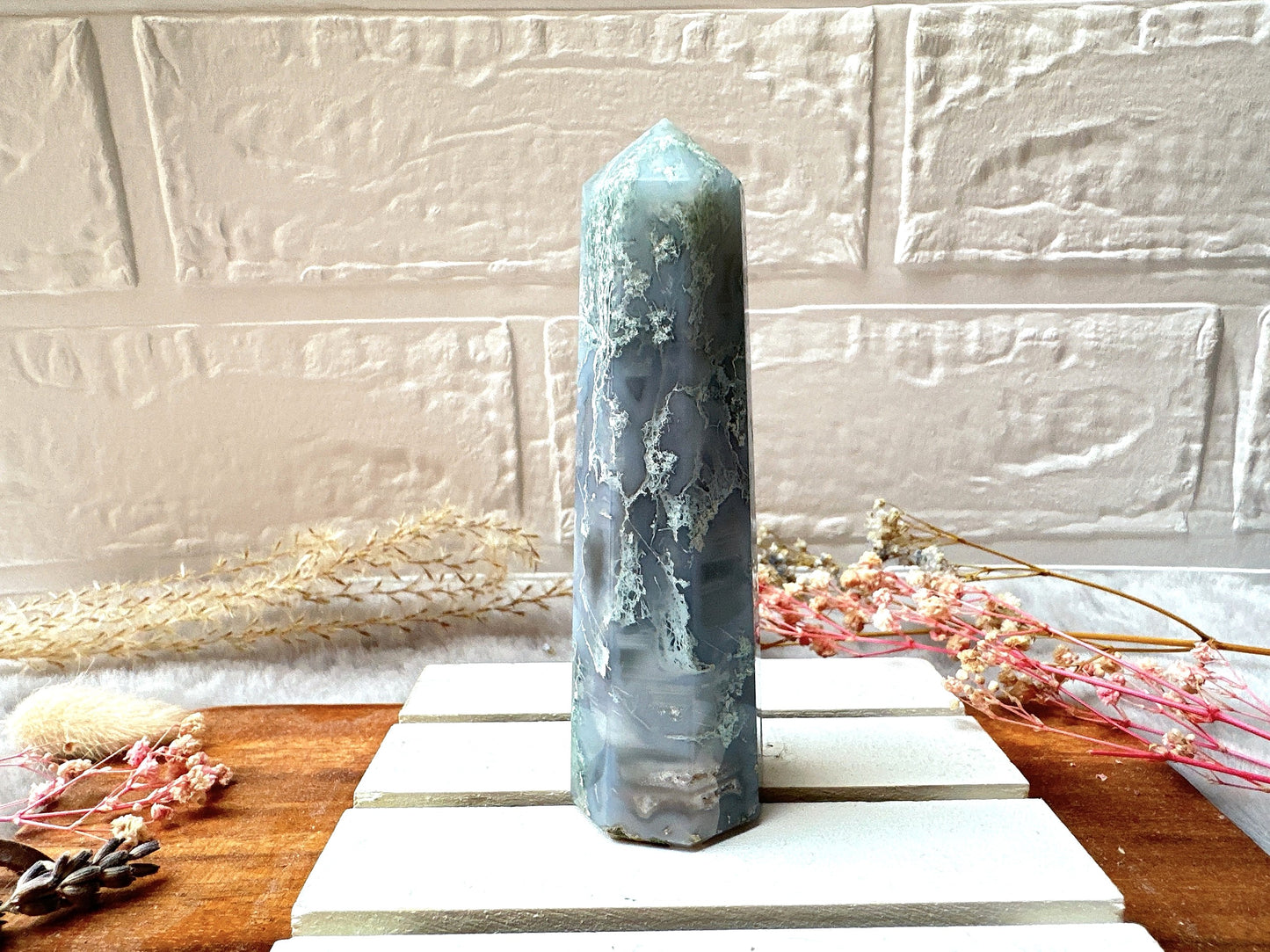 Moss Agate Tower Obelisk