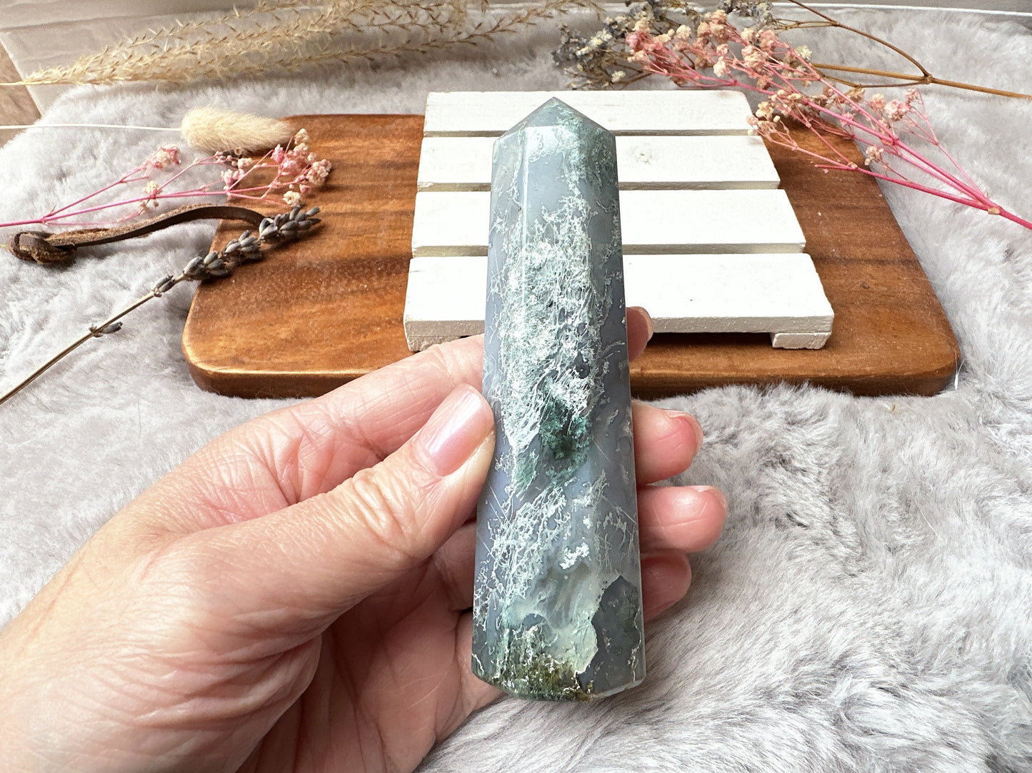 Moss Agate Tower Obelisk