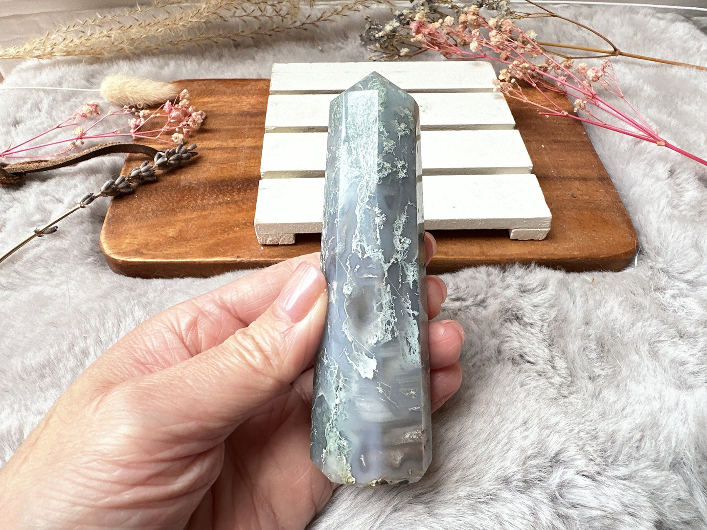 Moss Agate Tower Obelisk
