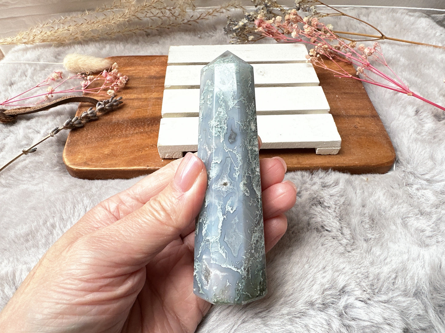 Moss Agate Tower Obelisk