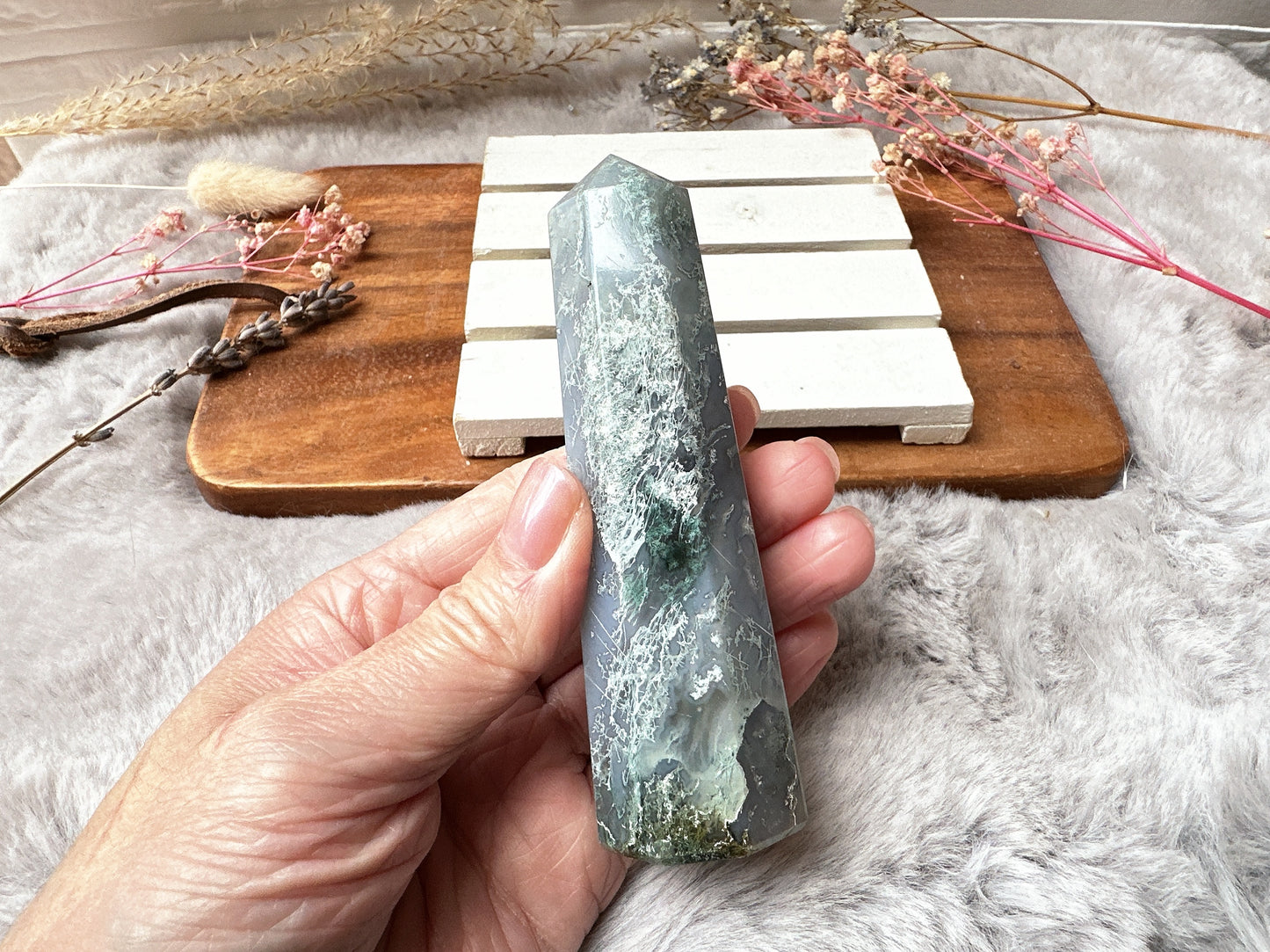 Moss Agate Tower Obelisk