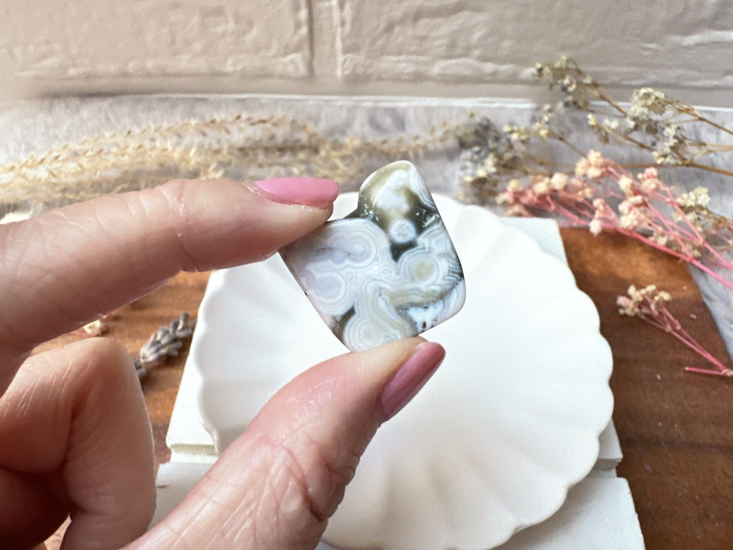 Set of 10 Small Ocean Jasper Tumbles