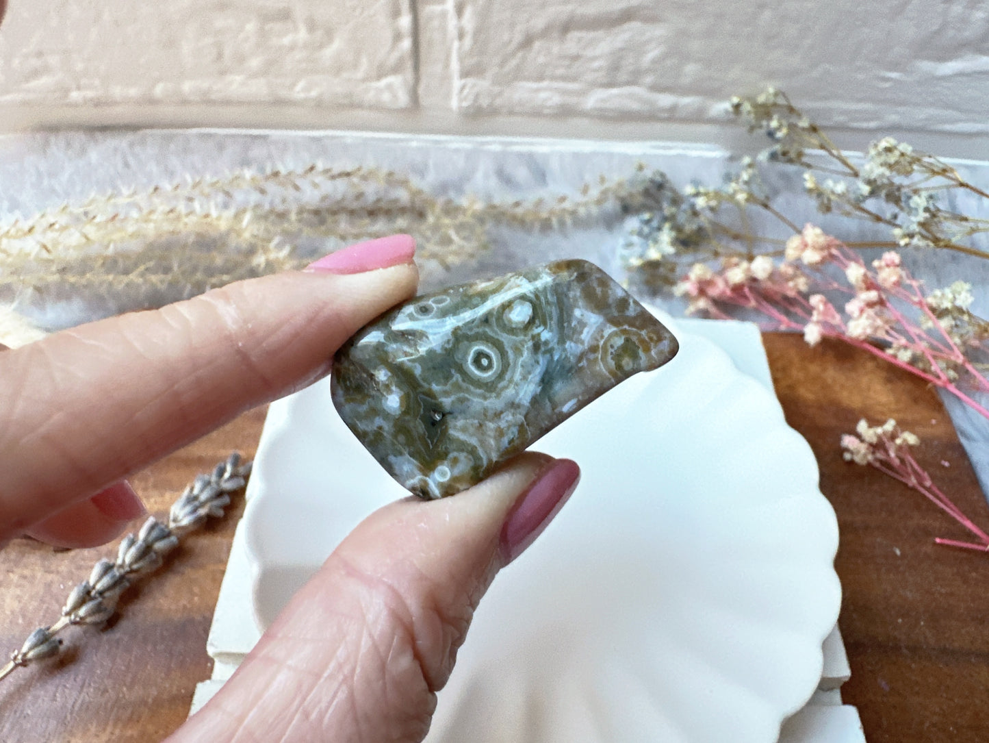 Set of 6 Ocean Jasper Tumbles