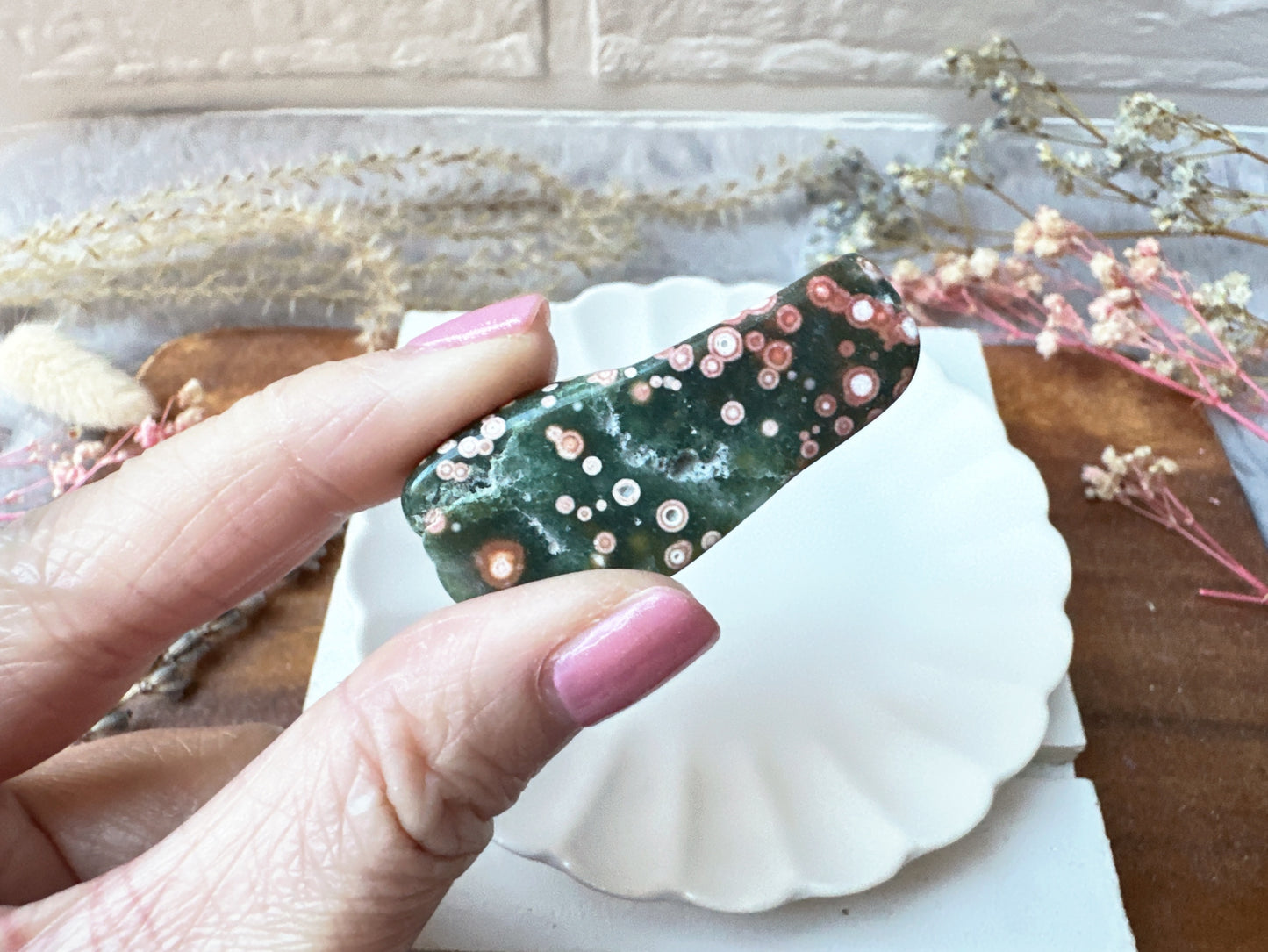 Set of 6 Ocean Jasper Tumbles