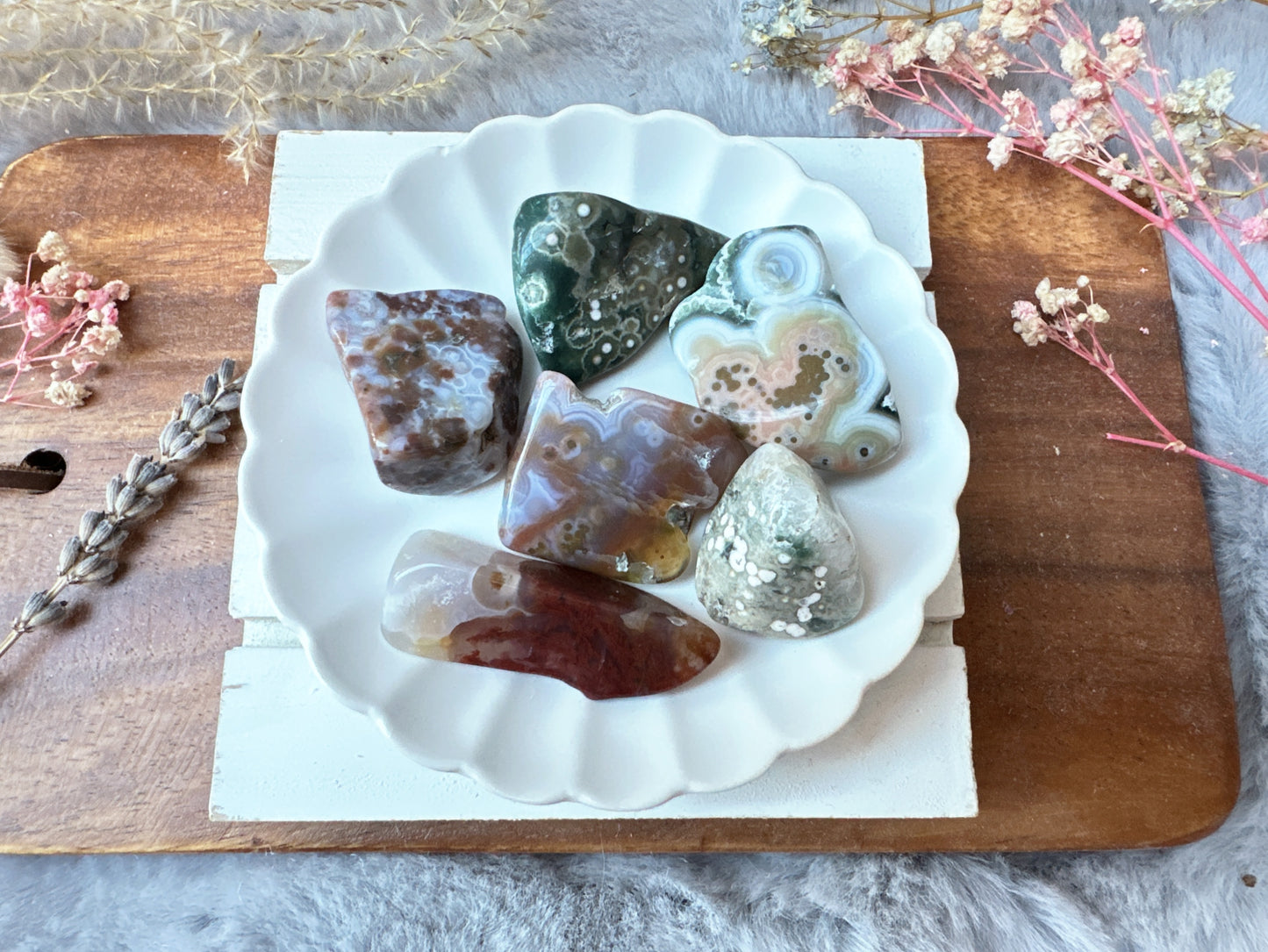 Set of 6 Ocean Jasper Tumbles