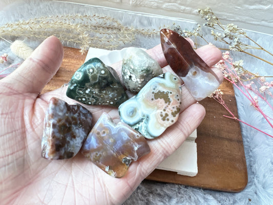 Set of 6 Ocean Jasper Tumbles