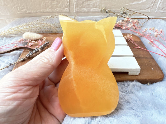 Orange Calcite Cat