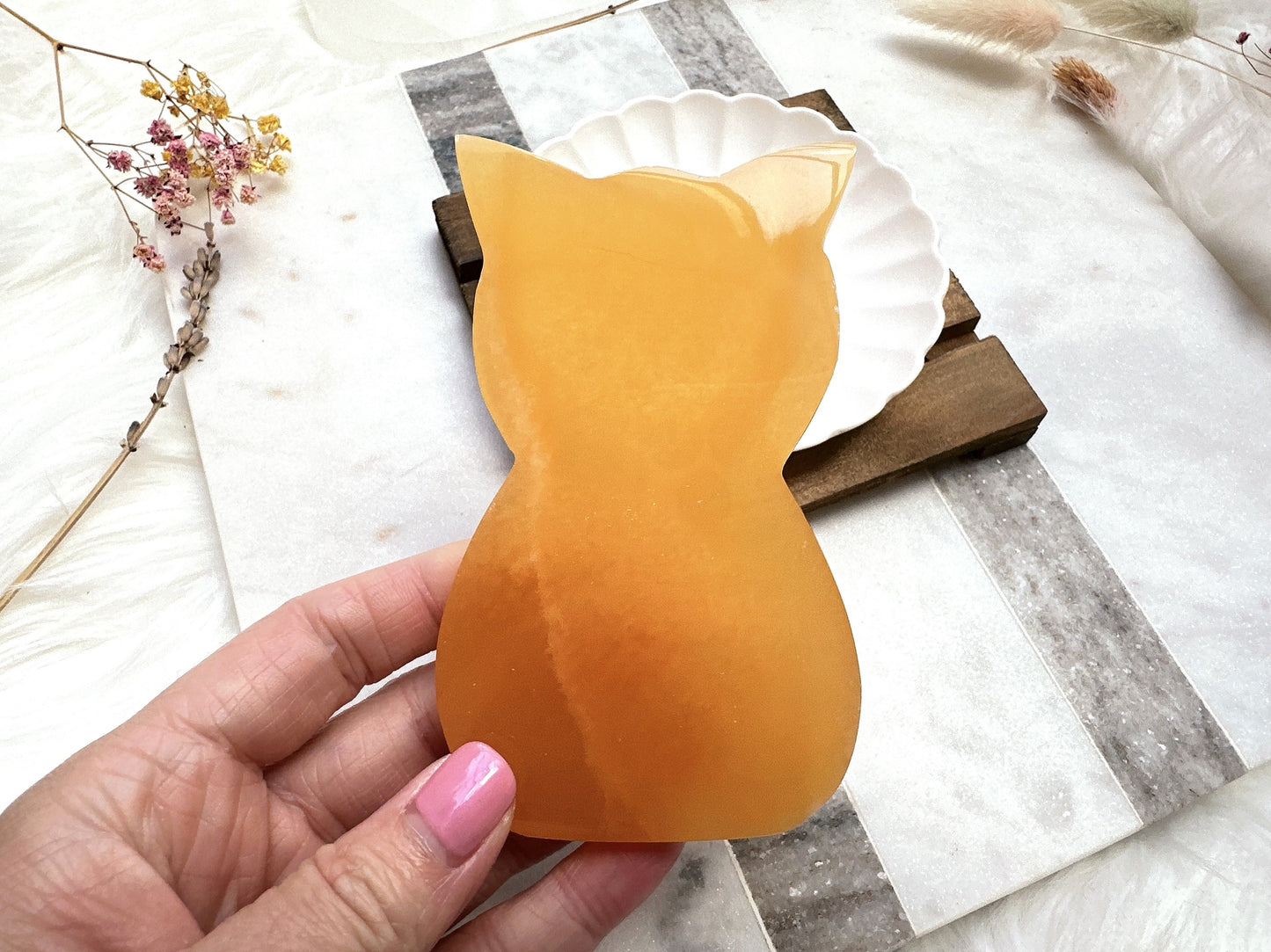 Orange Calcite Cat