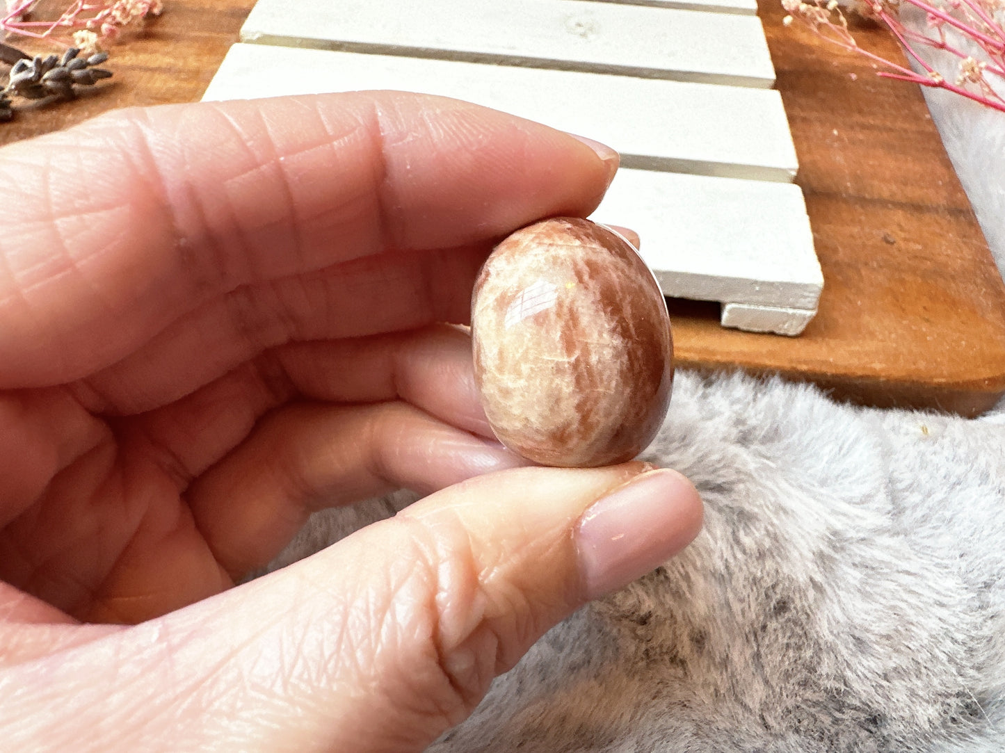 Small Peach Moonstone Tumble