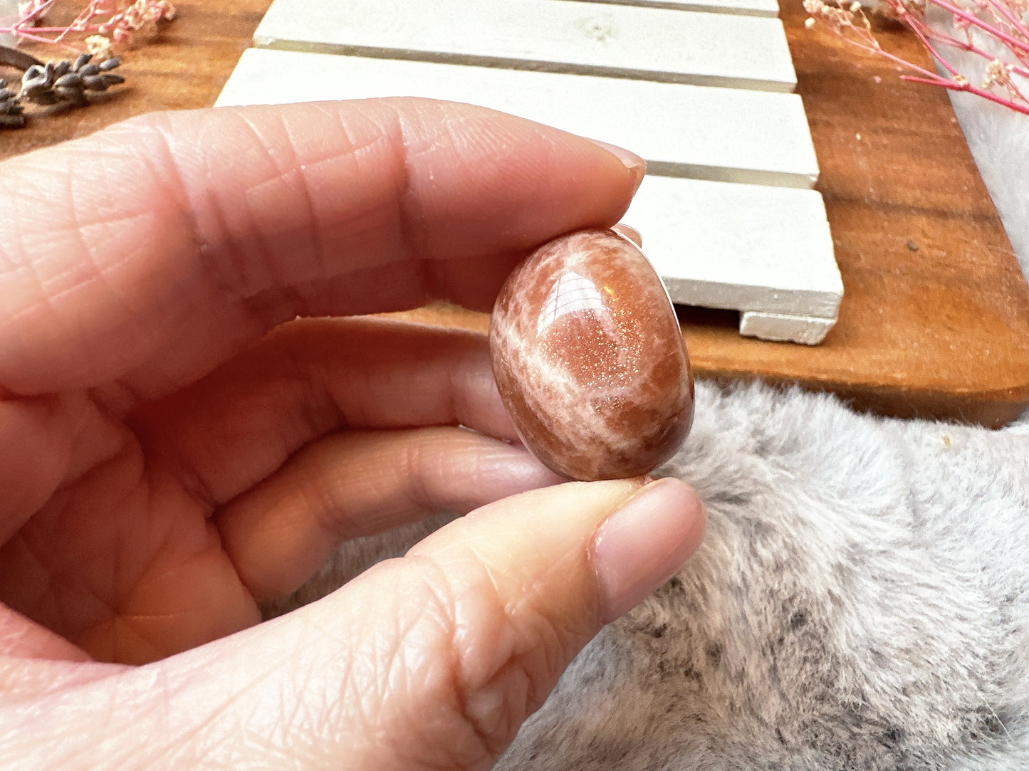 Small Peach Moonstone Tumble