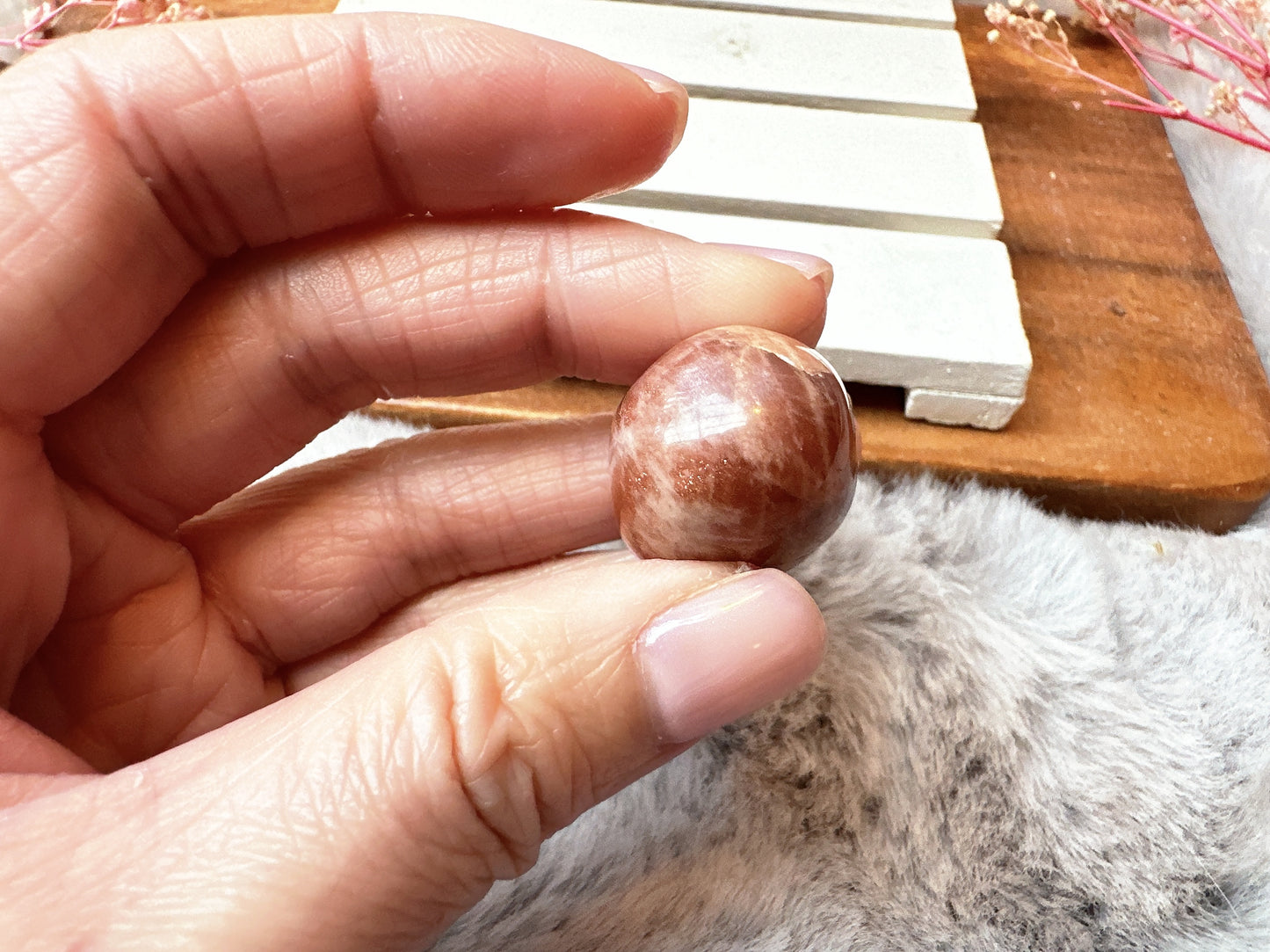 Small Peach Moonstone Tumble