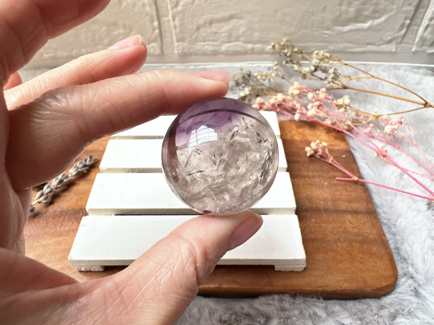 Small Phantom Amethyst Sphere