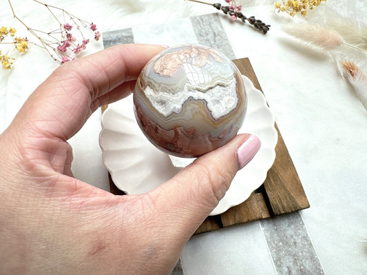 Small Cotton Candy Agate Sphere