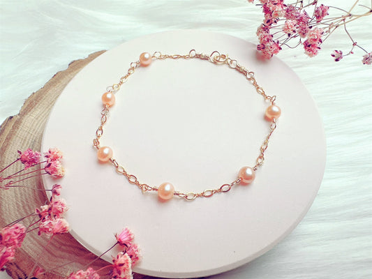 Pink Freshwater Pearl Bracelet