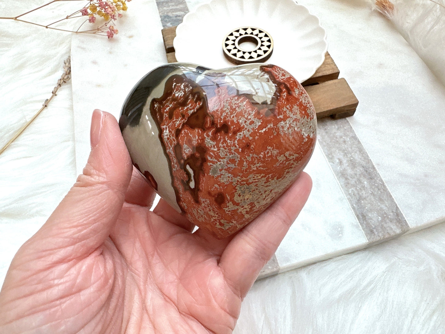 Polychrome Jasper Heart